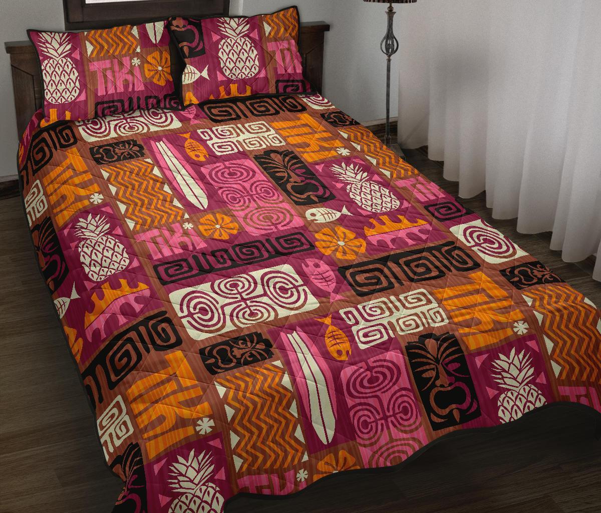 Pattern Print Ethnic Bed Set Quilt-grizzshop