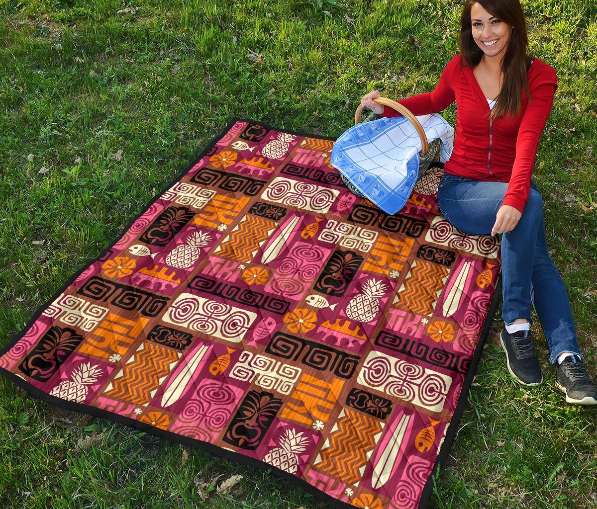 Pattern Print Ethnic Quilt-grizzshop