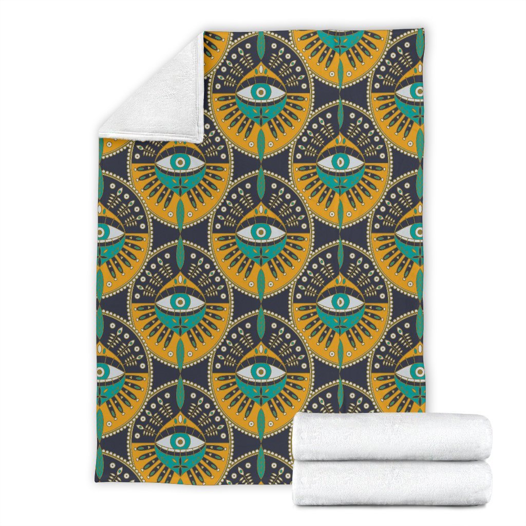 Pattern Print Evil Eye Blanket-grizzshop