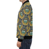 Pattern Print Evil Eye Men's Bomber Jacket-grizzshop