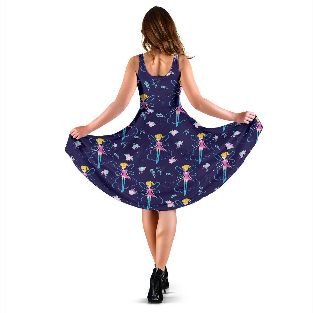 Pattern Print Fairy Dress-grizzshop