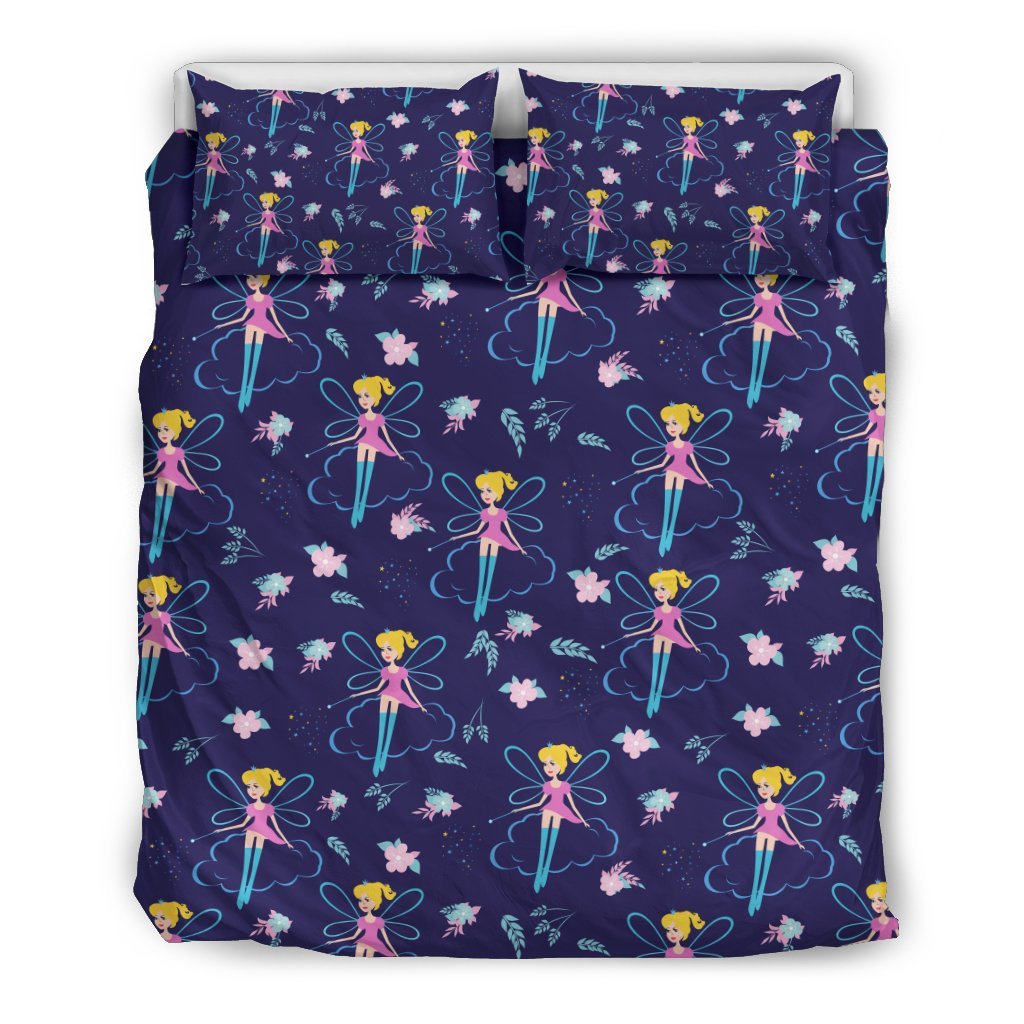 Pattern Print Fairy Duvet Cover Bedding Set-grizzshop