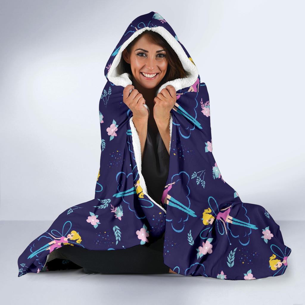 Pattern Print Fairy Hooded Blanket-grizzshop