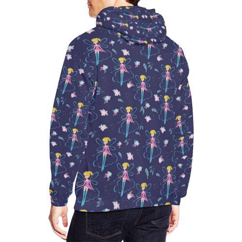 Pattern Print Fairy Men Pullover Hoodie-grizzshop