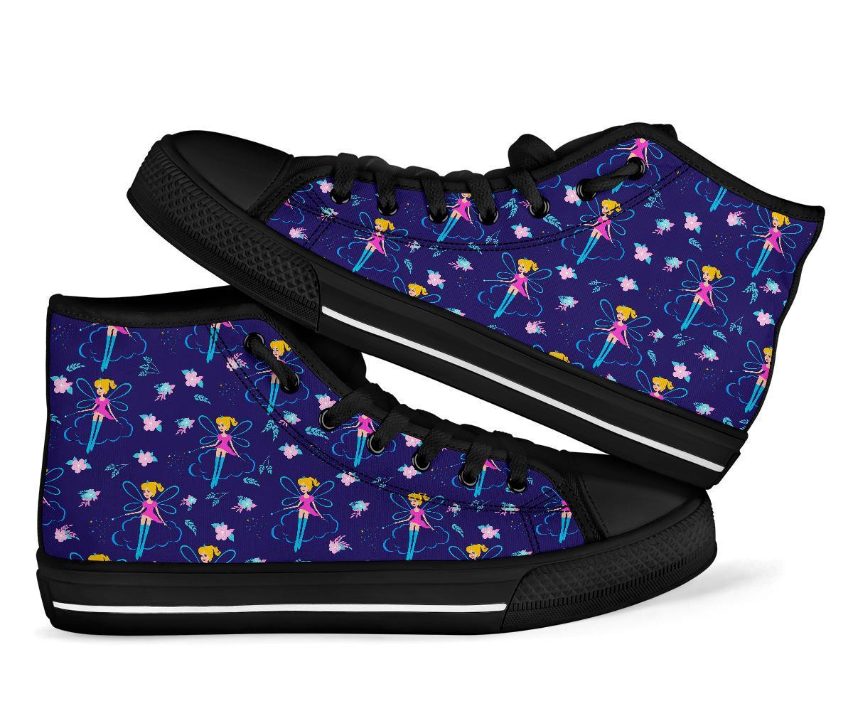 Pattern Print Fairy Men Women's High Top Shoes-grizzshop