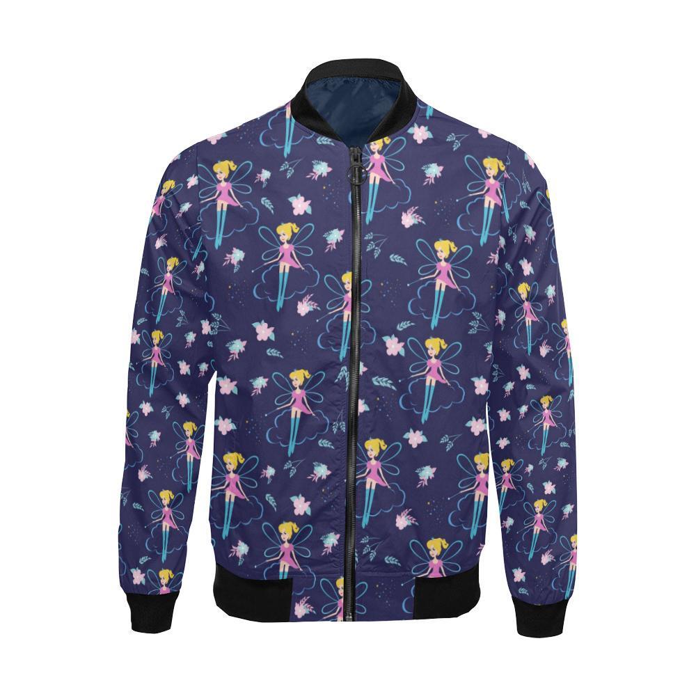 Pattern Print Fairy Men's Bomber Jacket-grizzshop