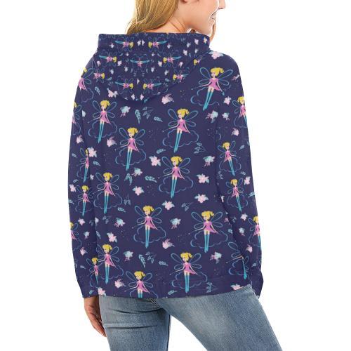 Pattern Print Fairy Women Pullover Hoodie-grizzshop