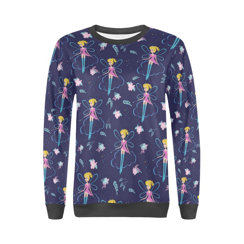 Pattern Print Fairy Women's Sweatshirt-grizzshop