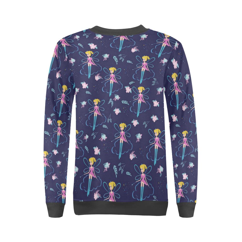 Pattern Print Fairy Women's Sweatshirt-grizzshop