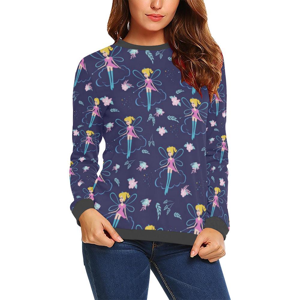 Pattern Print Fairy Women's Sweatshirt-grizzshop