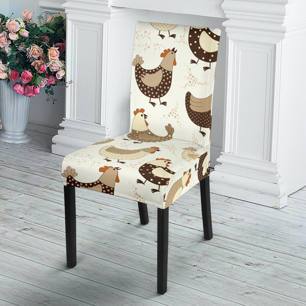 Pattern Print Farm Chicken Hen Chair Cover-grizzshop