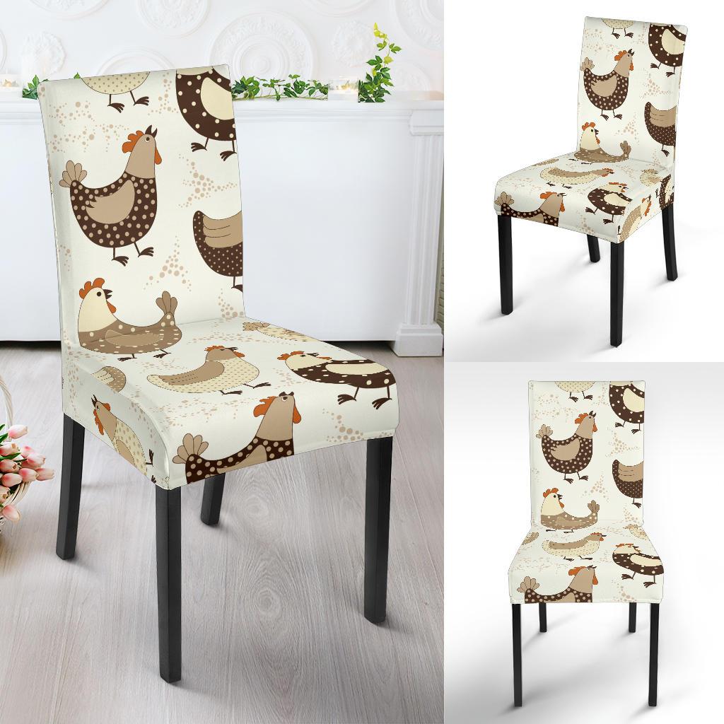 Pattern Print Farm Chicken Hen Chair Cover-grizzshop