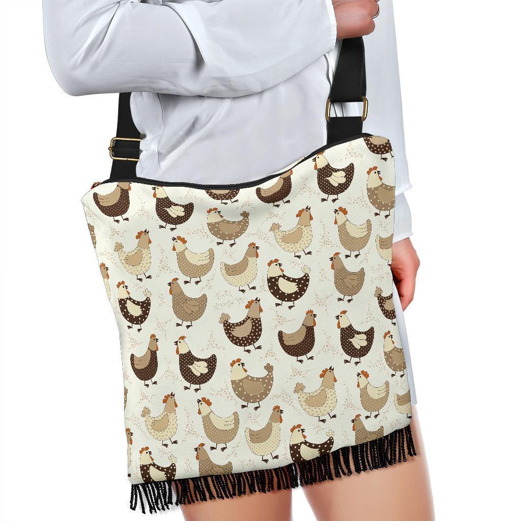 Pattern Print Farm Chicken Hen Crossbody Bags-grizzshop