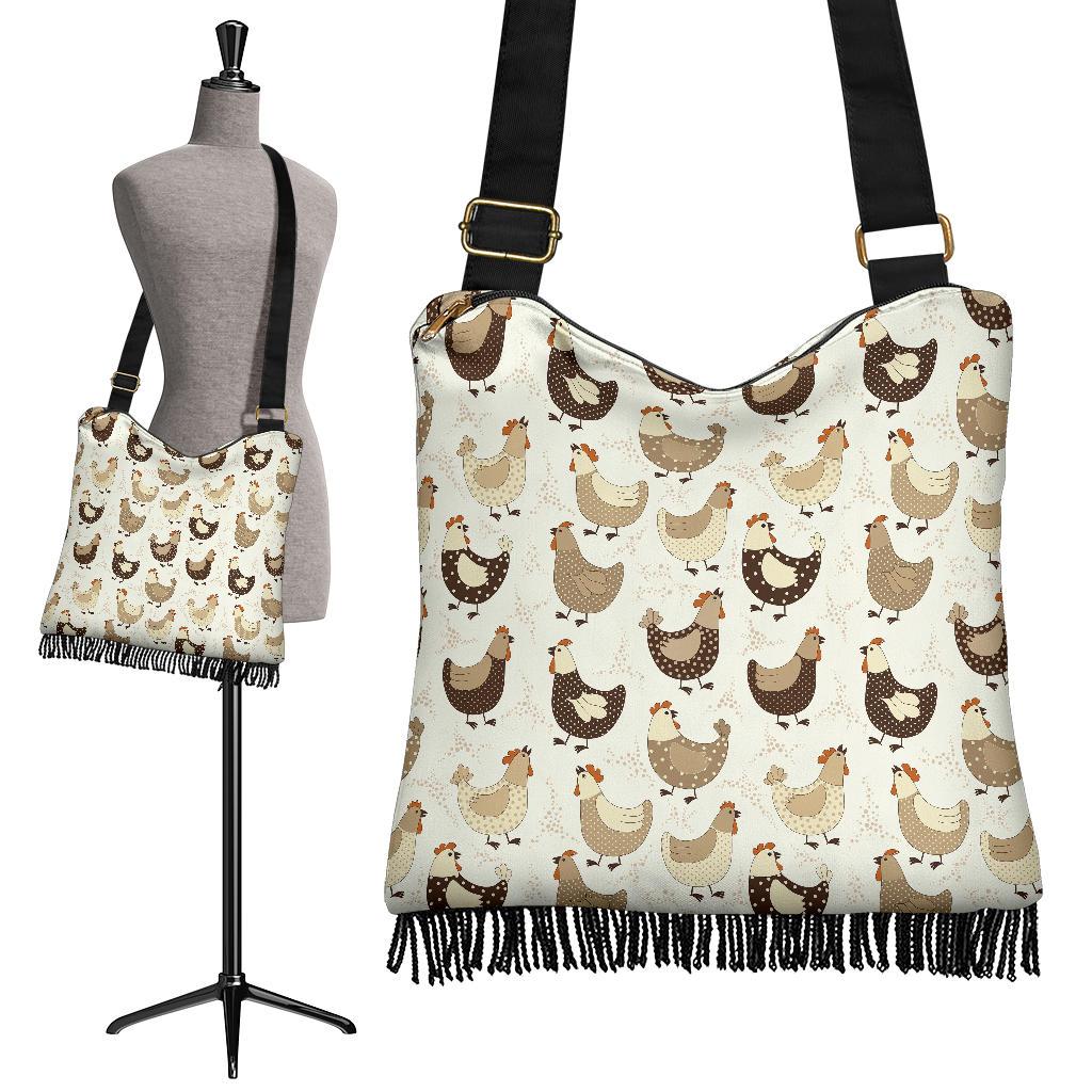 Pattern Print Farm Chicken Hen Crossbody Bags-grizzshop