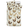 Pattern Print Farm Chicken Hen Duvet Cover Bedding Set-grizzshop