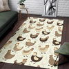 Pattern Print Farm Chicken Hen Floor Mat-grizzshop