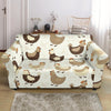 Pattern Print Farm Chicken Hen Loveseat Cover-grizzshop