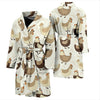 Pattern Print Farm Chicken Hen Men Long Robe-grizzshop