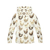 Pattern Print Farm Chicken Hen Men Pullover Hoodie-grizzshop