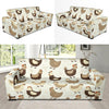 Pattern Print Farm Chicken Hen Sofa Covers-grizzshop