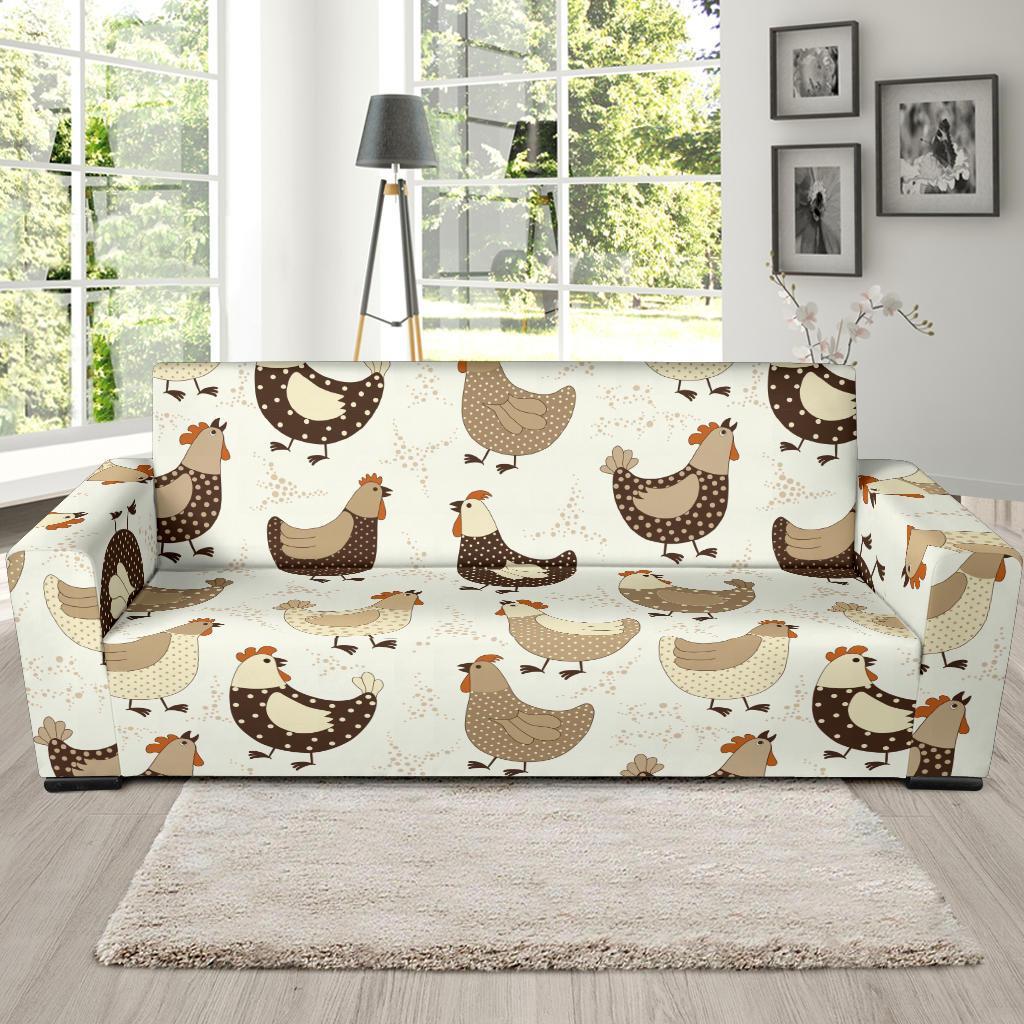 Pattern Print Farm Chicken Hen Sofa Covers-grizzshop