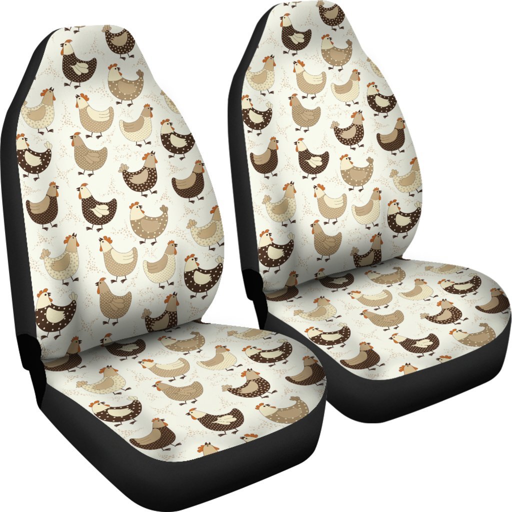 Pattern Print Farm Chicken Hen Universal Fit Car Seat Cover-grizzshop