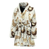 Pattern Print Farm Chicken Hen Women Long Robe-grizzshop