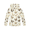 Pattern Print Farm Chicken Hen Women Pullover Hoodie-grizzshop