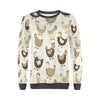 Pattern Print Farm Chicken Hen Women's Sweatshirt-grizzshop