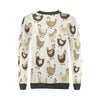 Pattern Print Farm Chicken Hen Women's Sweatshirt-grizzshop