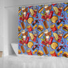 Pattern Print Fastfood Bathroom Shower Curtain-grizzshop