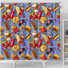 Pattern Print Fastfood Bathroom Shower Curtain-grizzshop