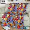 Pattern Print Fastfood Blanket-grizzshop