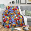 Pattern Print Fastfood Blanket-grizzshop