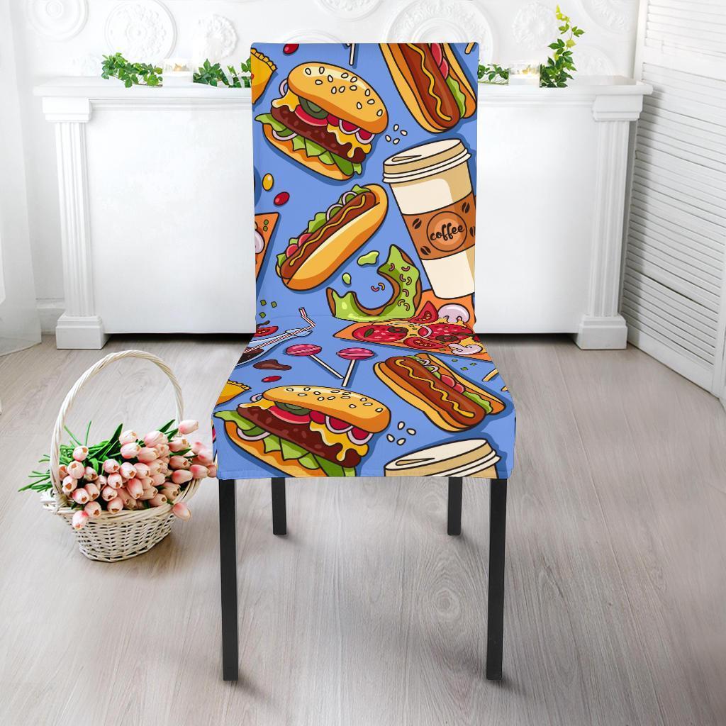 Pattern Print Fastfood Chair Cover-grizzshop