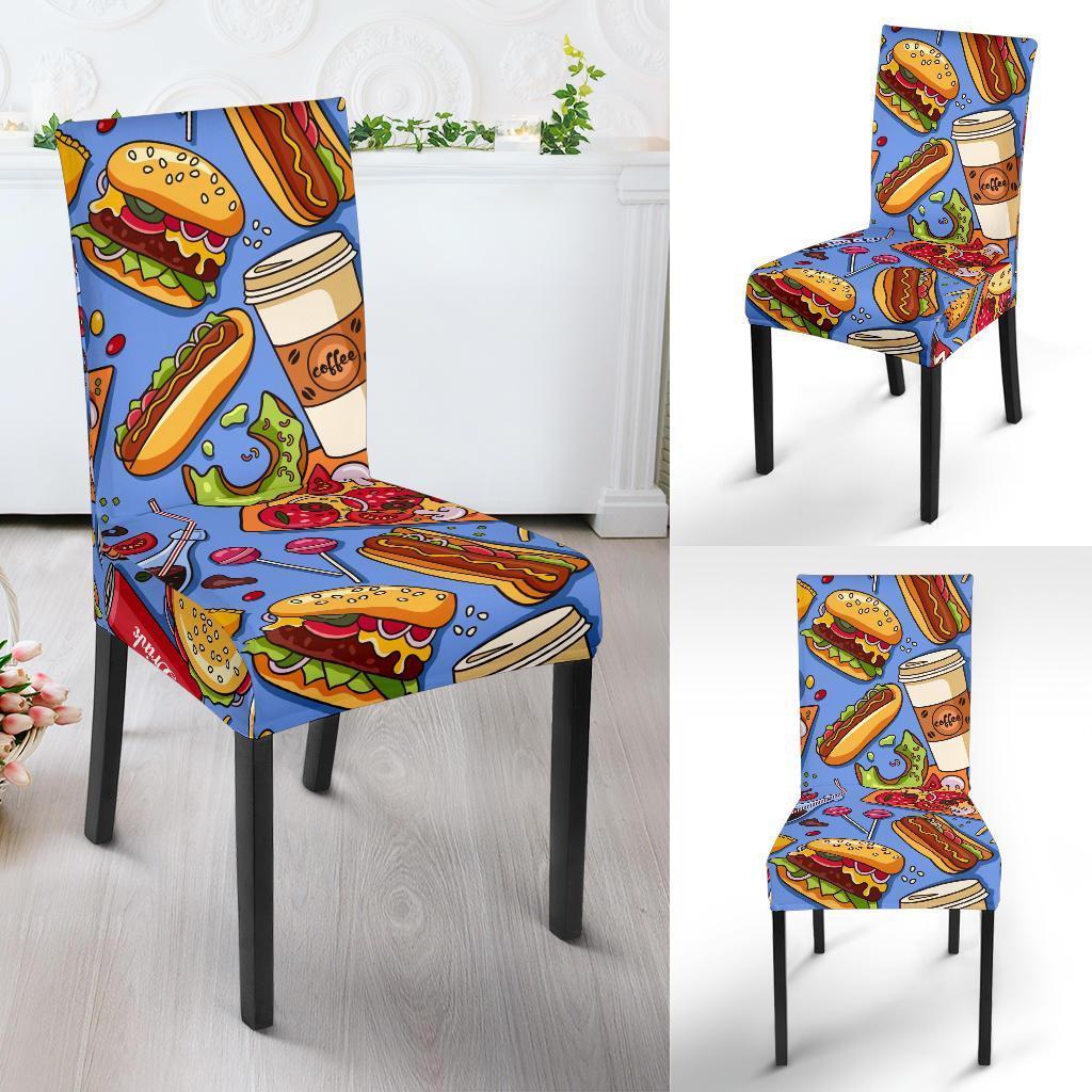 Pattern Print Fastfood Chair Cover-grizzshop