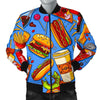 Pattern Print Fastfood Men's Bomber Jacket-grizzshop