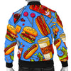 Pattern Print Fastfood Men's Bomber Jacket-grizzshop