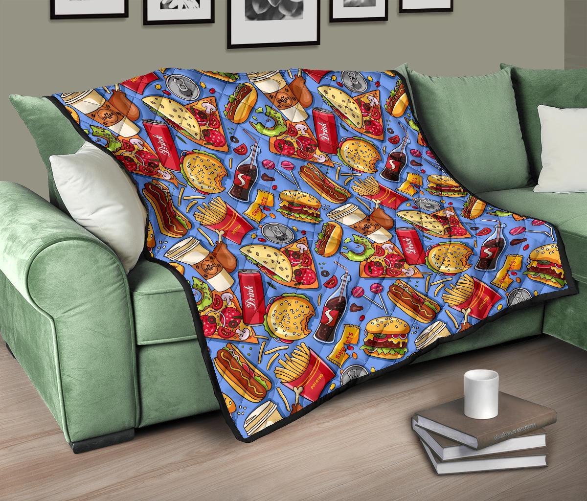 Pattern Print Fastfood Quilt-grizzshop