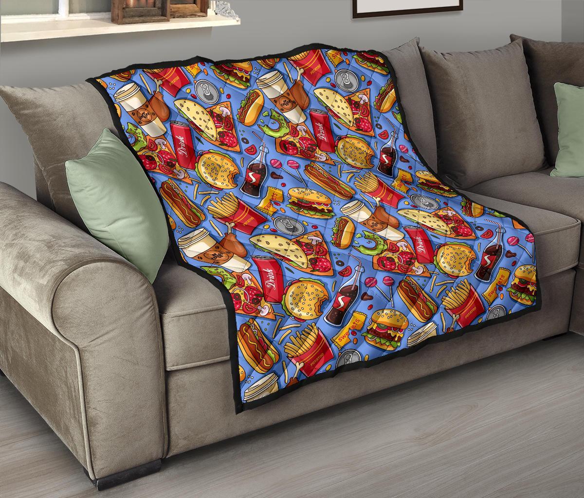 Pattern Print Fastfood Quilt-grizzshop