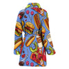 Pattern Print Fastfood Women Long Robe-grizzshop