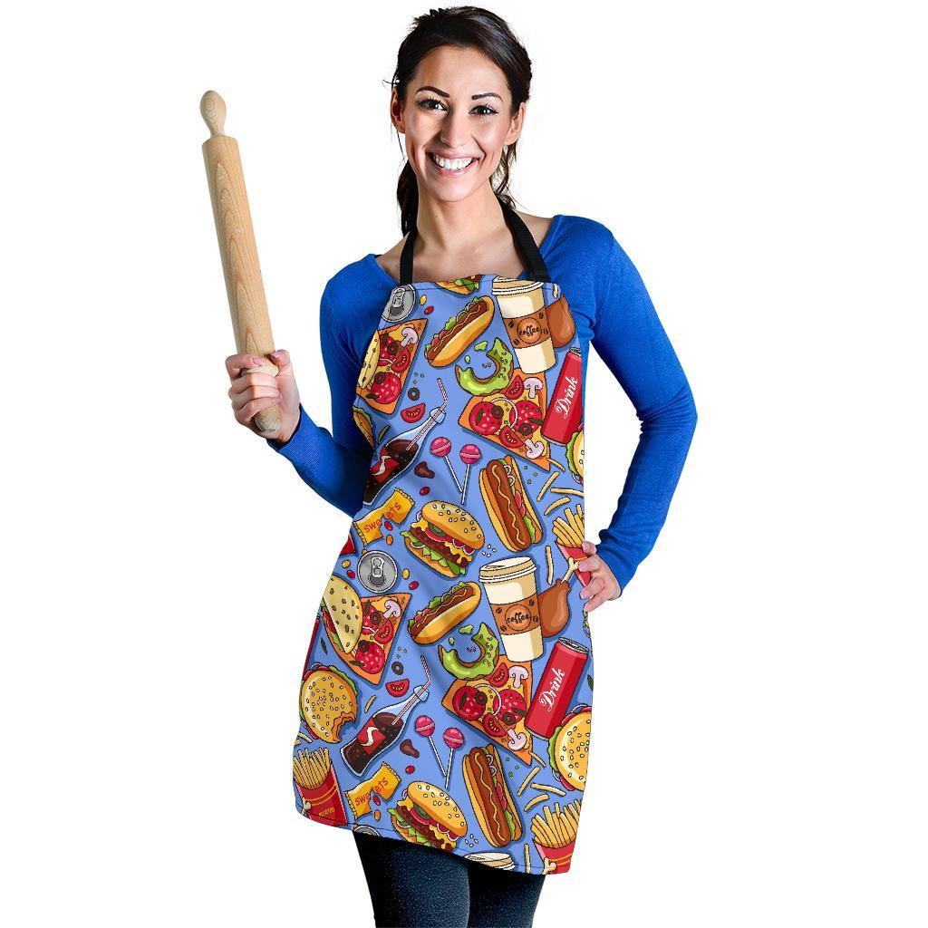 Pattern Print Fastfood Women's Apron-grizzshop