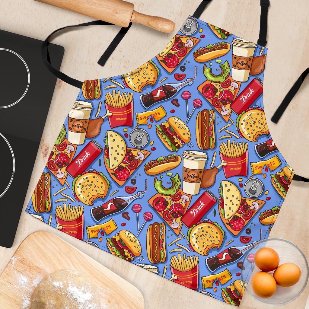 Pattern Print Fastfood Women's Apron-grizzshop