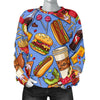 Pattern Print Fastfood Women's Sweatshirt-grizzshop