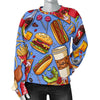 Pattern Print Fastfood Women's Sweatshirt-grizzshop