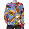 Pattern Print Fastfood Women's Sweatshirt-grizzshop