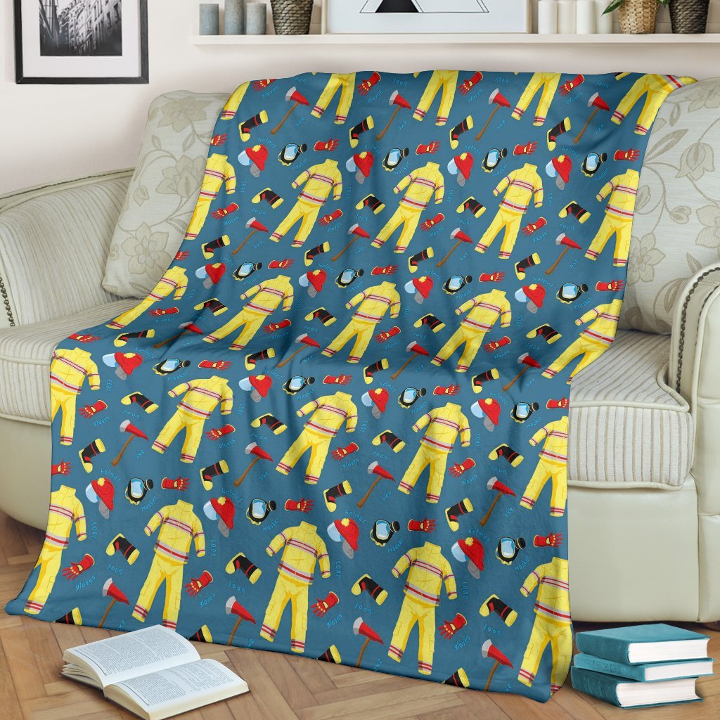 Pattern Print Firefighter Blanket-grizzshop