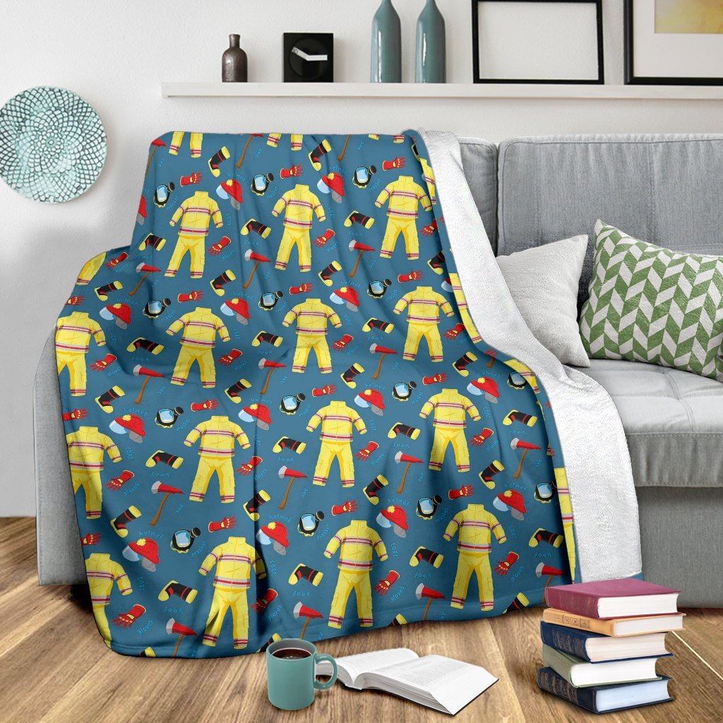 Pattern Print Firefighter Blanket-grizzshop