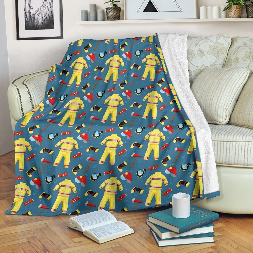 Pattern Print Firefighter Blanket-grizzshop