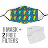 Pattern Print Firefighter Face Mask-grizzshop